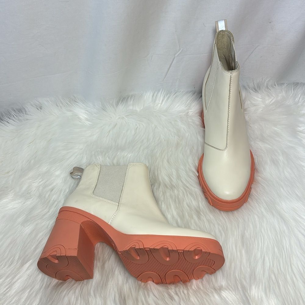 Anthropologie Sorel NWOT Brex Platform Heel Chelsea Booties Sz 11 - Picture 2 of 7